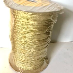 Spool Metallic Gold Double Face Braided Craft Rope 144 YDS Bulk Spool New
